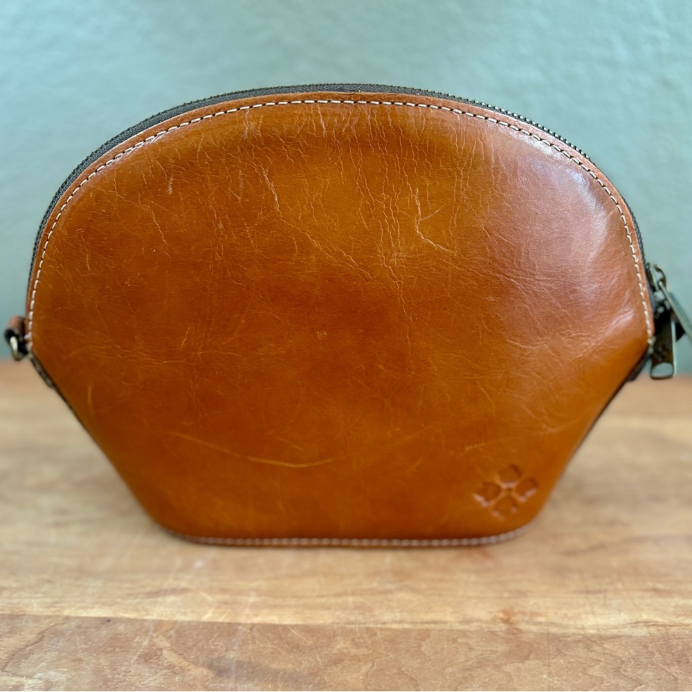Patricia Nash Lavoria Brown Leather Top Zip Crossbody Bag - No Chain or Strap - Picture 2 of 16